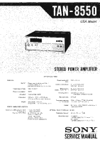 Sony TAN-8550 - Service Manual 